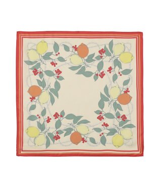 earth music&ecology 【接触冷感】ＵＶ対策フルーツ柄スカーフ Orange