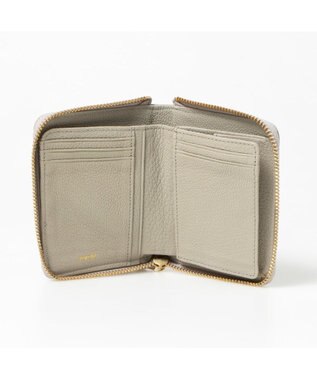 UNBILLION ペルケ perche / ドット刺繍ラウンドパームフィットウォレット グレードット