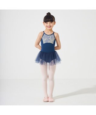 Chacott スカート付レオタード ネイビー