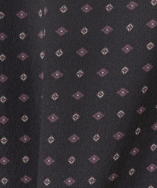 J.PRESS LADIES 【洗える】シュリンクデシン ジオメトリックプリント スカート ネイビー系5