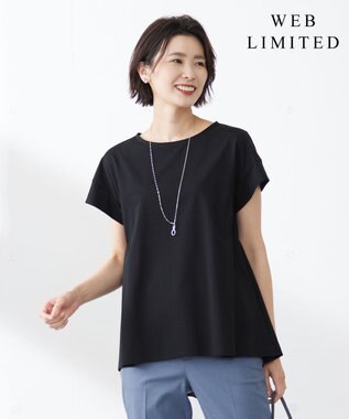 J.PRESS LADIES L 【WEB限定・吸水速乾】OUKAプレーティング カットソー ブラック系