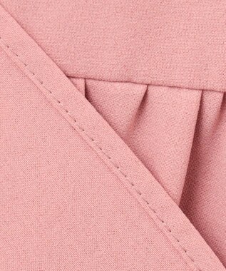 Feroux 【洗える】ペプラム ボウタイブラウス ピンク系