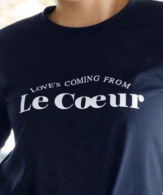 Tiaclasse 【洗える】シンプルロゴプリントTシャツ ネイビー（アーチロゴ）