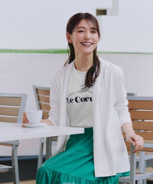 Tiaclasse 【洗える】シンプルロゴプリントTシャツ ブルー(筆記体ロゴ）