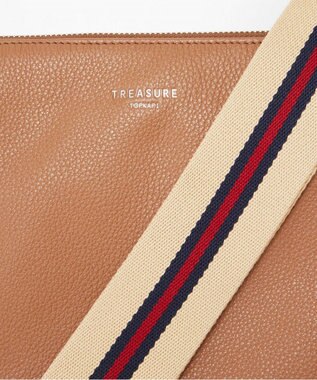 TOPKAPI 【TREASURE TOPKAPI】ストライプベルト・レザー2wayショルダーバッグ キャメル