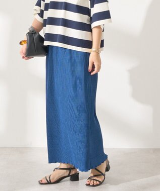 AMERICAN HOLIC ワッシャープリーツタイトスカート Deep Blue