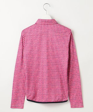 23区GOLF 【WOMEN】【UVケア/吸水速乾】ギンガムチェックロゴ 長袖シャツ ピンク系3