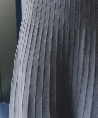 Tiaclasse 【洗える】くるみ釦ニットワンピース チャコールグレー