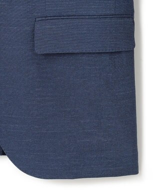 J.PRESS MEN 感動！？上品な見た目に着心地抜群なセットアップ【MECHANICAL】【超軽量 / 清涼感 / 洗える】 ハイパワーストレッチ リネンルックジャケット ネイビー系