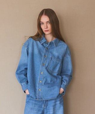 GRACE CONTINENTAL 10ozムラ糸デニムシャツ ブルー