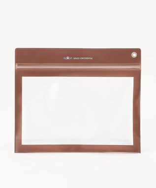 GRACE CONTINENTAL Fabricフラットポーチ ピンク