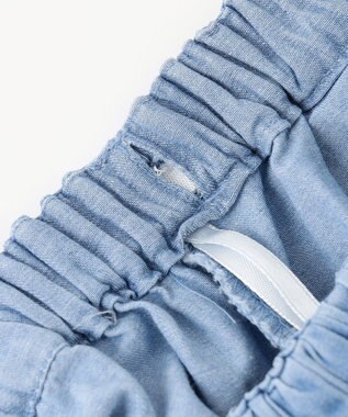 ANY KIDS 裾 スカラップ ショートパンツ デニムブルー