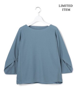 ICB 【WEB限定】ストレッチツイルジャージー ドルマンスリーブカットソー ブルーグレー