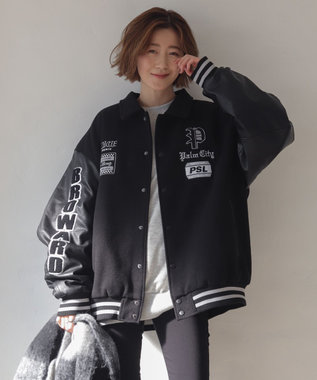 WEGO 【25年秋冬新作/ユニセックス着用ITEM/SMLサイズ展開】メルトンワッペンスタジャン