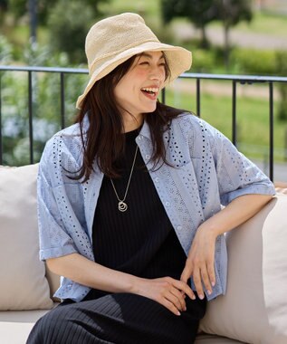 ANY エンブロイダリーシャツ サックス