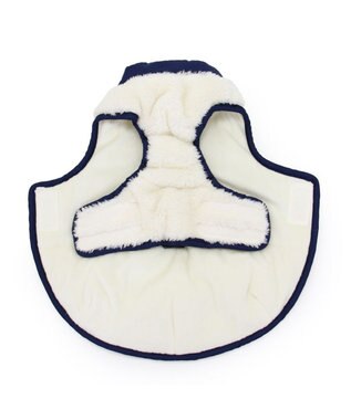 PET PARADISE Lee ボアフリース 綿入ベスト 小型犬 白～オフホワイト