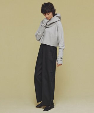 UNFILO カーブワイドパンツ ブラック