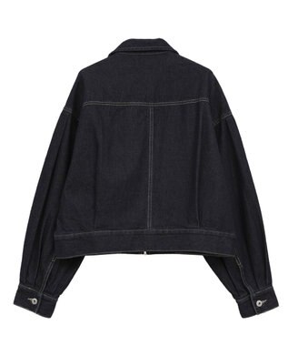 earth music&ecology ショートジップデニムジャケット Indigo