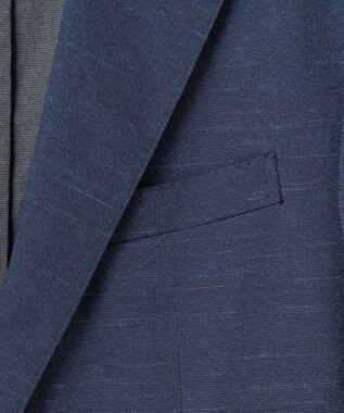 J.PRESS MEN 【KING SIZE】【MECHANICAL】【セットアップ対応 / 超軽量 / 清涼感 / 洗える】 ナイロンハイパワーストレッチ リネンルックジャケット ネイビー系