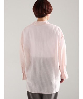 Te chichi シアーストライプシャツ ピンク