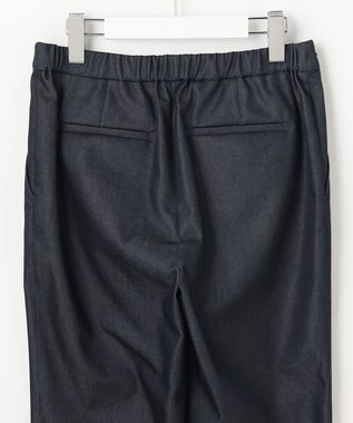 J.PRESS LADIES L 【WEB限定カラーあり】TCシャンブレーサテンST テーパード パンツ ネイビーシャンブレー系