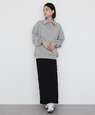 AMERICAN HOLIC ハーフＺＩＰスウェット2 Light Gray Mixture