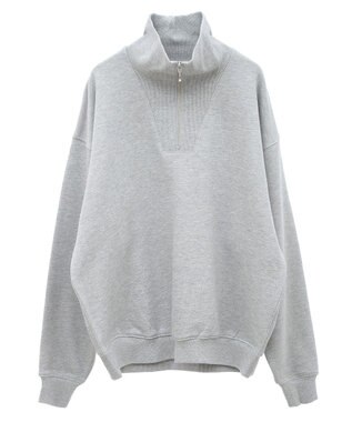 AMERICAN HOLIC ハーフＺＩＰスウェット2 Light Gray Mixture