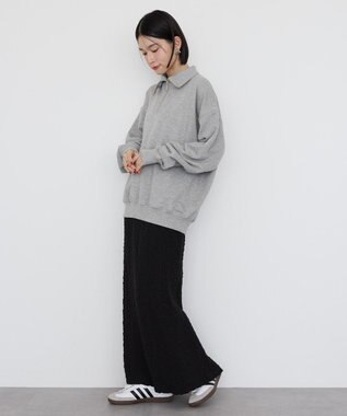 AMERICAN HOLIC ハーフＺＩＰスウェット2 Light Gray Mixture