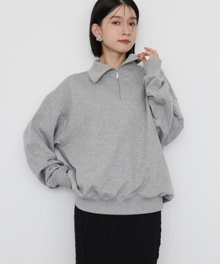 AMERICAN HOLIC ハーフＺＩＰスウェット2 Light Gray Mixture