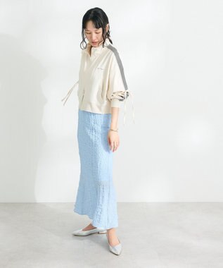 CRAFT STANDARD BOUTIQUE ポコポコワッシャースカート Sax