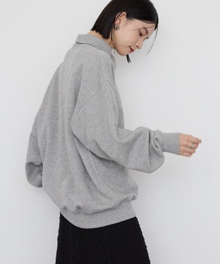 AMERICAN HOLIC ハーフＺＩＰスウェット2 Light Gray Mixture