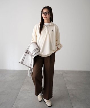 WEGO 【WEB限定/25年秋冬新作/ユニセックス着用ITEM】別注USPOLOハーフZIPPO オフホワイト