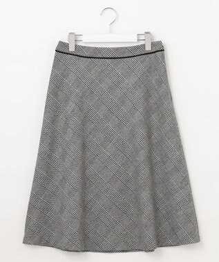 J.PRESS LADIES クラシカル グレンチェック フレアー スカート ブラック系3