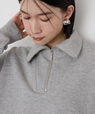 AMERICAN HOLIC ハーフＺＩＰスウェット2 Light Gray Mixture