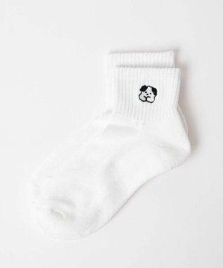 WEGO アンクルパイルゆる刺繍ソックス 柄3