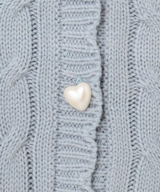 ANY KIDS ハート ニット カーディガン サックスブルー