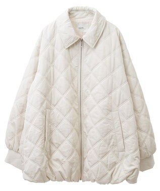 earth music&ecology ダブルステッチキルティングコート Ivory