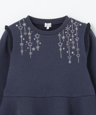 組曲 KIDS 【150-160㎝】トウィンクル トレーナー ネイビー系