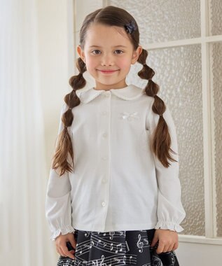 ANY KIDS 丸襟 カットソーブラウス ホワイト