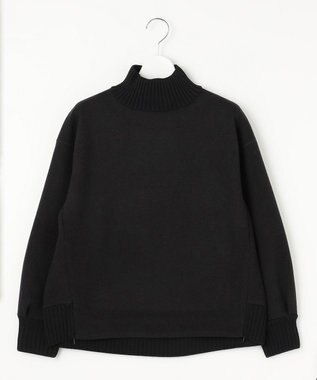 J.PRESS LADIES S ニードルパンチ ハイネック カットソー ブラック系