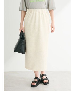 Green Parks BEST PRICE フクレジャガードIラインスカート Ivory