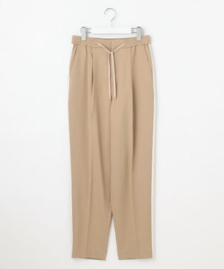 自由区 【カタログ掲載】ウールライクストレッチテーパード パンツ ベージュ×オフ