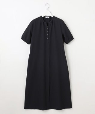 J.PRESS LADIES S 【洗える・吸水速乾】DRYライトサッカー ワンピース ネイビー系