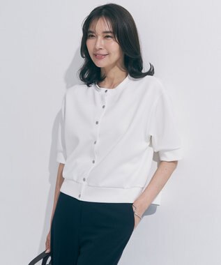 【VERY掲載】BEAUTY FORM JERSEY light スナップカーディガン