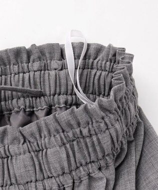 #Newans 【高山都さんコラボ】ダブルギャザーロングスカート グレー