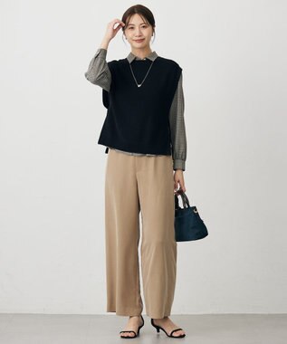 J.PRESS LADIES ニット ベスト ブラック系