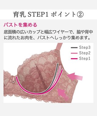 BRADELIS New York 【BRADELIS New York / 育乳補整ブラ・STEP1 集める】ウェンディステップ1ブラ26S1 補正下着 ブラジャー ダスティローズ