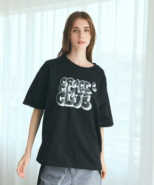 GRACE CONTINENTAL グラフィティプリントTシャツ ブラック