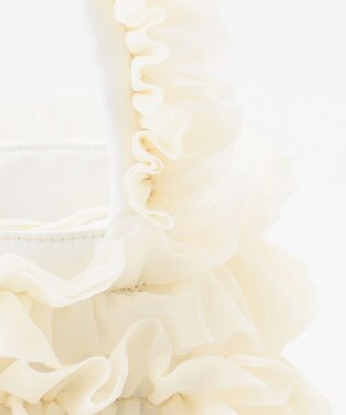 LA BAGAGERIE 【MONICA】チュールフリル2WAYバッグ ホワイト