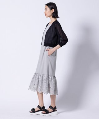 TOCCA 【美人百花掲載】SHEER BUBBLE KNIT ニットカーディガン ブラック系